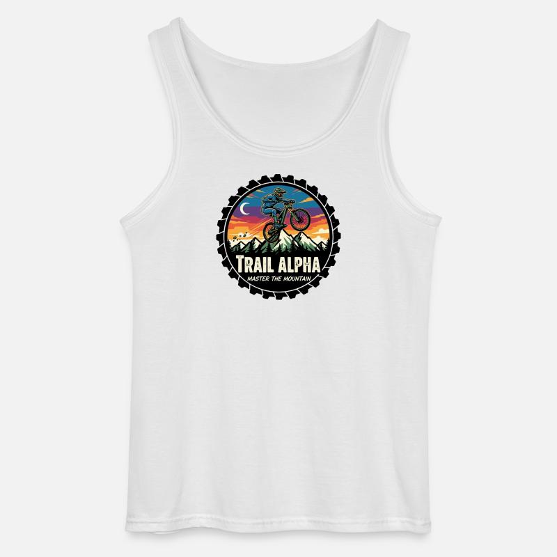 Trail Alpha meistert den Berg - Gildan Männer Tank Top - Weiß