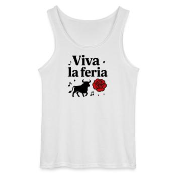 Motif Vive La Féria Taureau Banda Sud-Ouest - Débardeur Gildan Homme - blanc - Devant - AI Model Male 185 dark (185cm)
