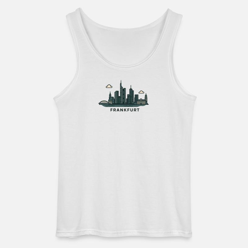 Frankfurter Skyline  - Gildan Männer Tank Top - Weiß