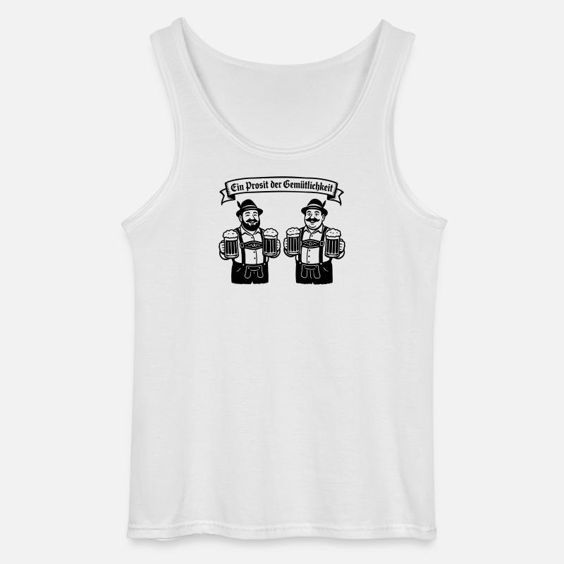 Bier männer - Ein Prosit der Gemütlichkeit - Gildan Männer Tank Top - Weiß