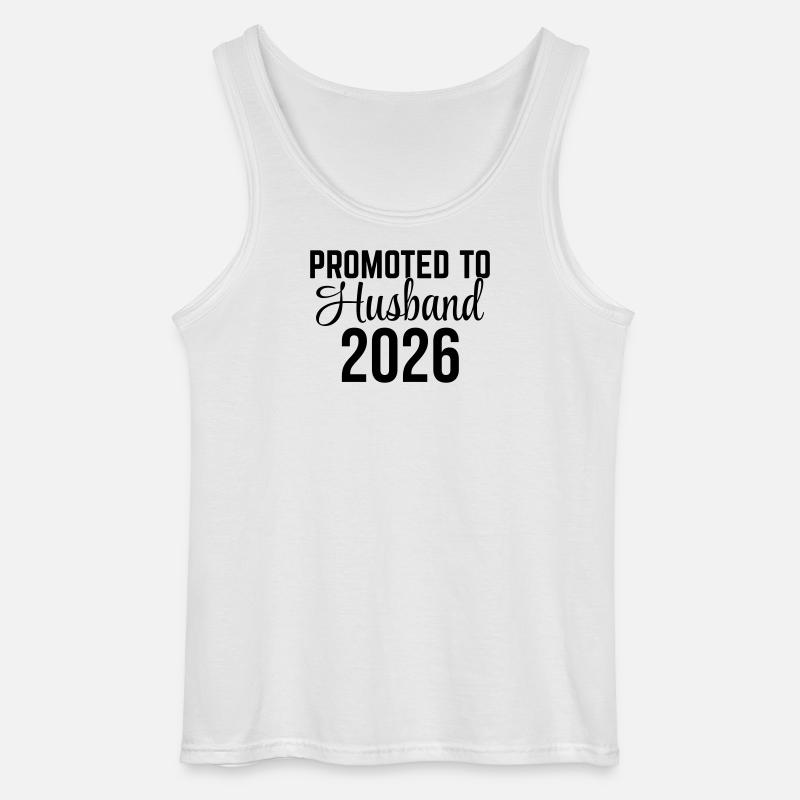 Forfremmet til ægtemand 2026 – Ehemann Design - Gildan tanktop til mænd - hvid