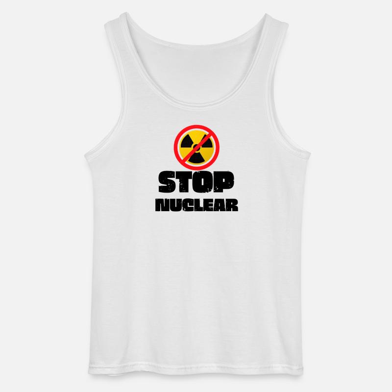 Stop Nuclear - Gildan Men’s Tank Top - white