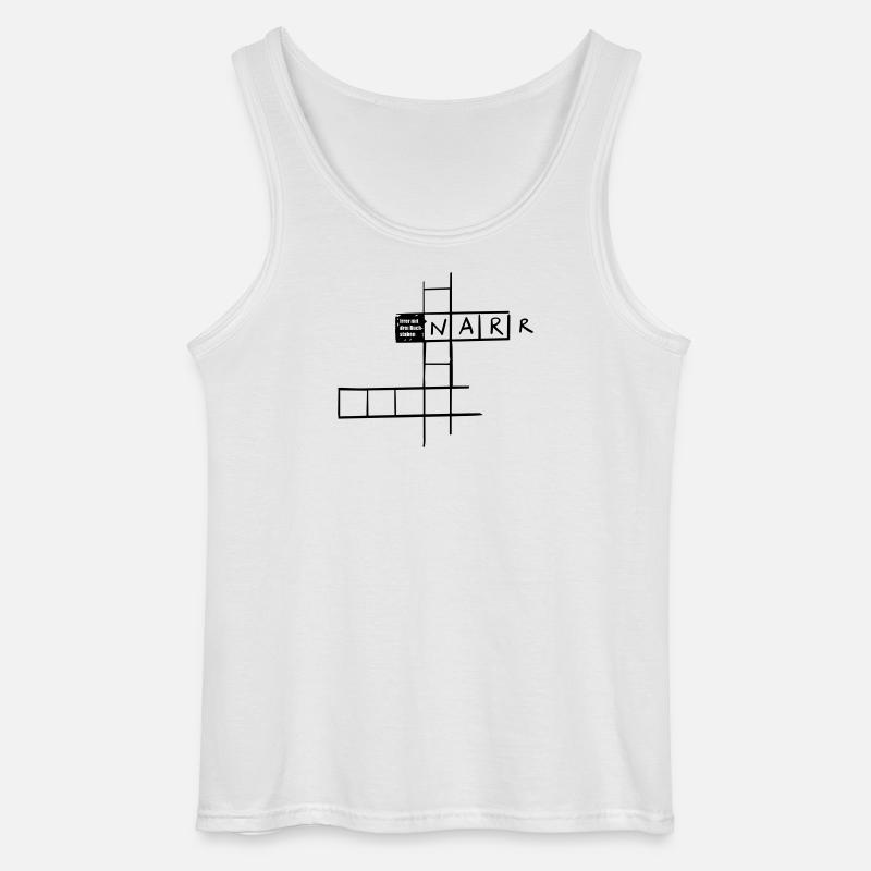 Irrer mit 3 Buchstaben - Gildan Männer Tank Top - Weiß