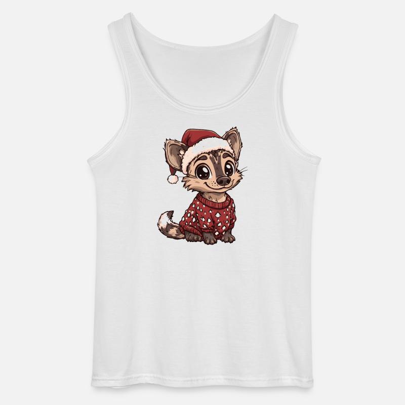 Hyäne Weihnachten Xmas - Gildan Männer Tank Top - Weiß