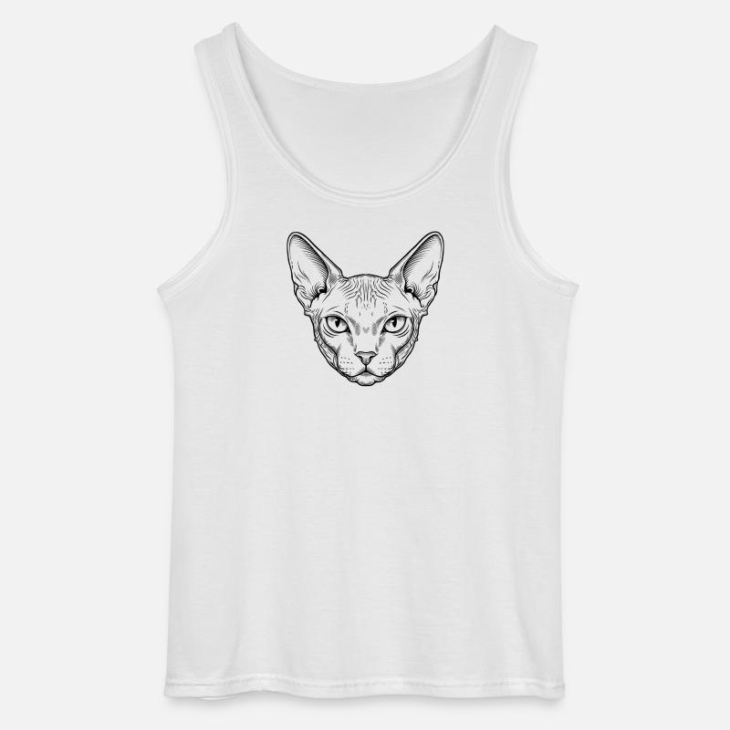 Sphynx Katze - Gildan Männer Tank Top - Weiß