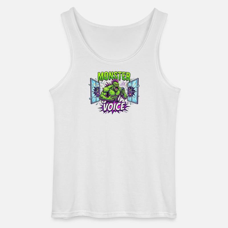 Monster Voice Rocker - Gildan Männer Tank Top - Weiß