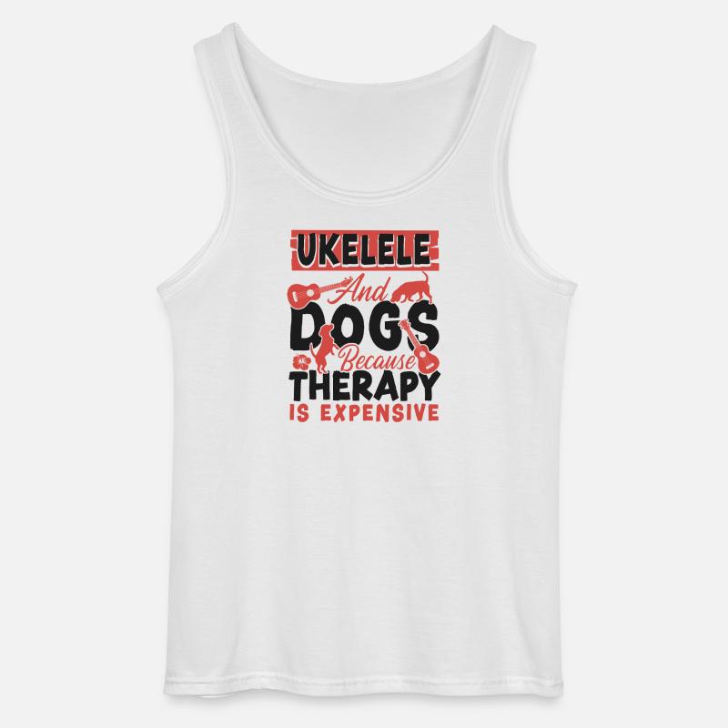 Hawaiian Ukulele Uke Dog Ukulele - Gildan Männer Tank Top - Weiß
