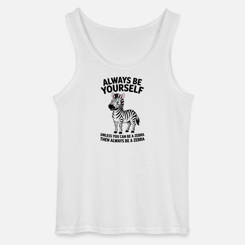Zebra Spruch Lustiges Zebra Geschenk - Gildan Männer Tank Top - Weiß