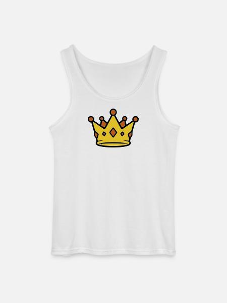 Golden King Crown Jewels Vector - Gildan Men’s Tank Top - white