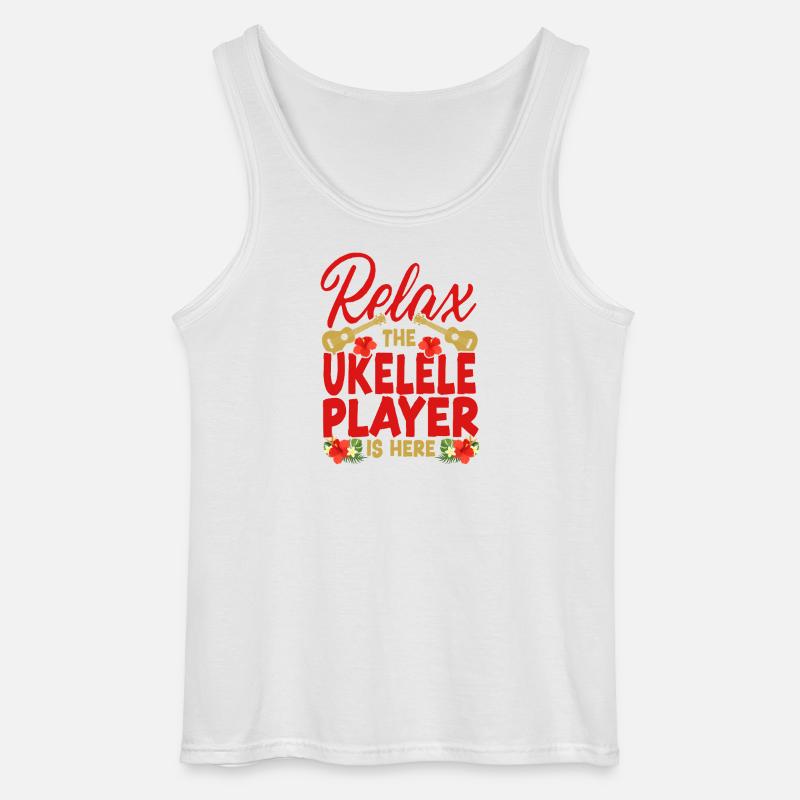Hawaiian Ukulele Uke Relax The - Gildan Männer Tank Top - Weiß