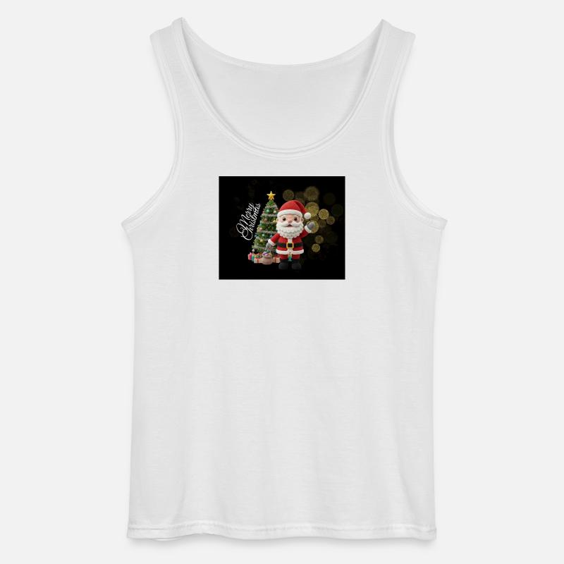 Gestrickter Santa mit Weihnachtsbaum - Gildan Männer Tank Top - Weiß