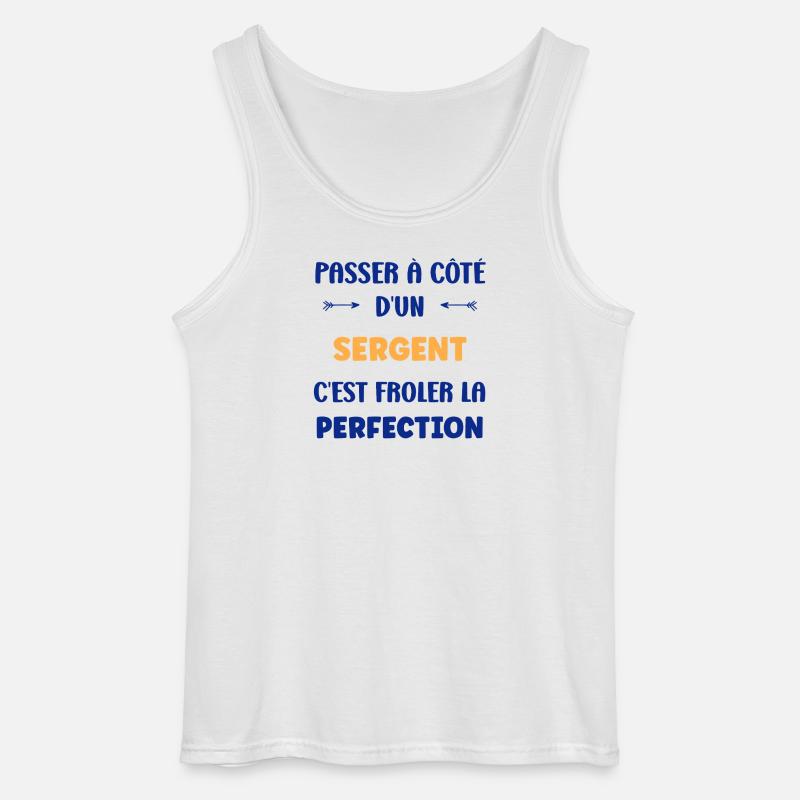 Sergeant - Gildan Männer Tank Top - Weiß