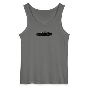 Vintage Limousine Linienkunst - Gildan Männer Tank Top - Anthrazit - Vorne - AI Model Male 185 dark (185cm)