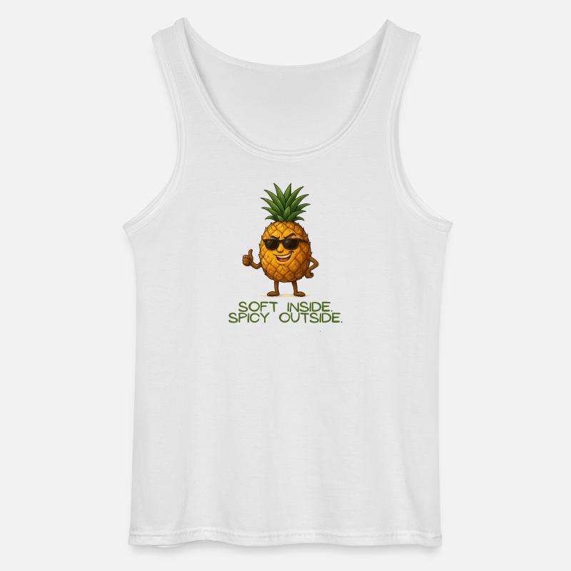 Ananas mit Stil Soft Inside - Gildan Männer Tank Top - Weiß
