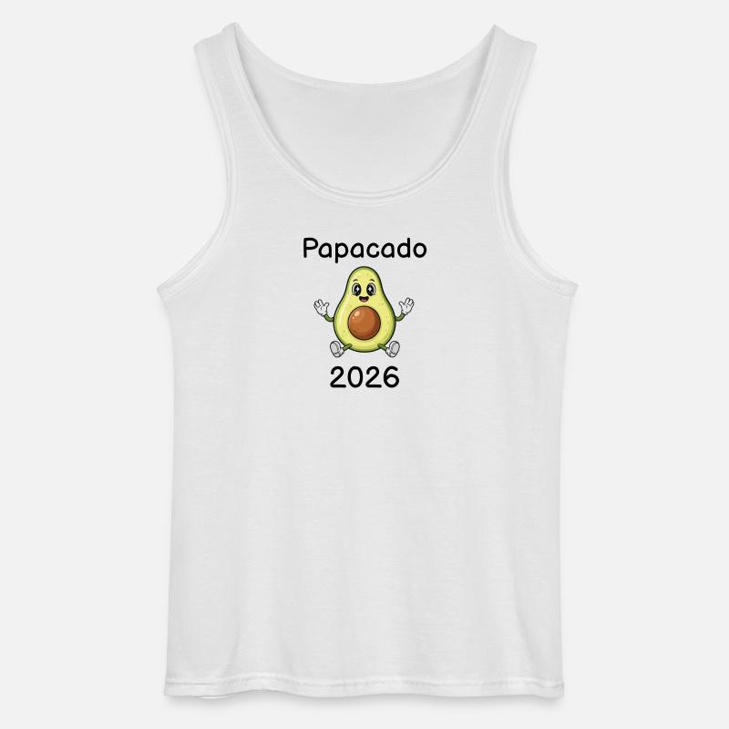 Papacado 2026 – werdender Papa Avocado - Gildan Männer Tank Top - Weiß