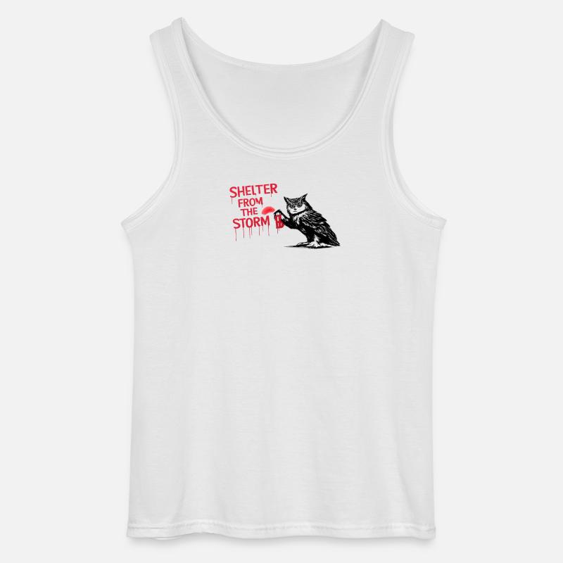 Shelter from the Storm - Gildan Männer Tank Top - Weiß