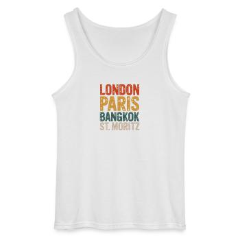 St. Moritz Schweizer Graubünden - Gildan Männer Tank Top - Weiß - Vorne - AI Model Male 185 dark (185cm)