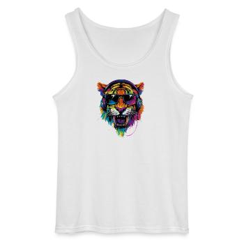 Säbelzahntiger Smilodon Raubkatze Säbelzahn Tiger - Gildan Männer Tank Top - Weiß - Vorne - AI Model Male 185 dark (185cm)