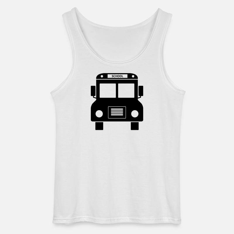 Schulbusfront - Gildan Männer Tank Top - Weiß