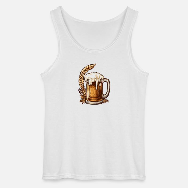 Bier Bierglas Weizenbier - Gildan Männer Tank Top - Weiß