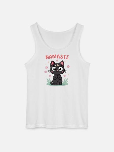 Namaste Chat Zen - Gildan Men’s Tank Top - white