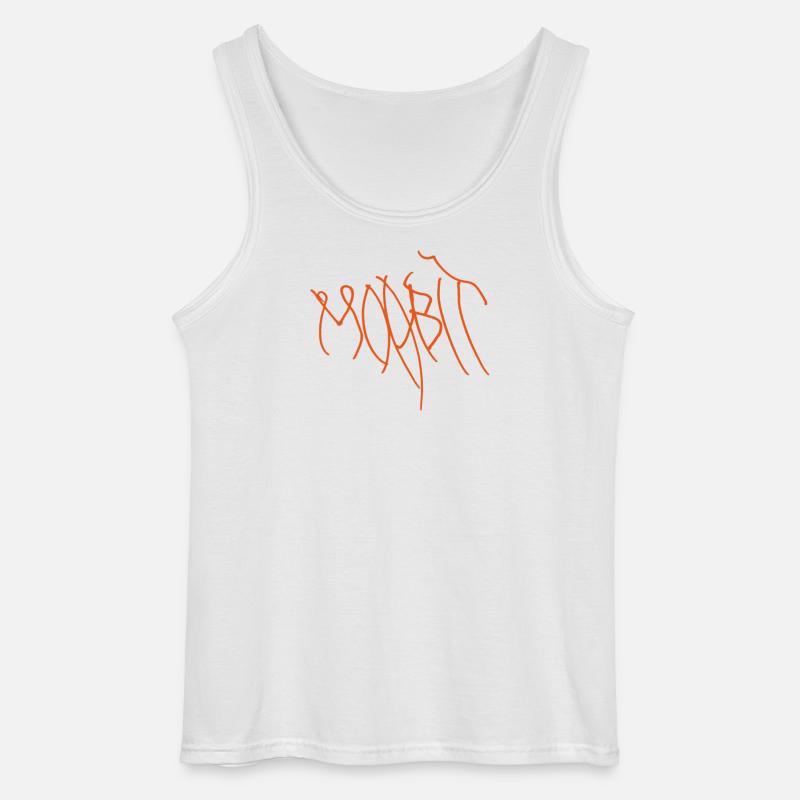 Orangene Graffiti Linien Moabit Berlin - Gildan Männer Tank Top - Weiß