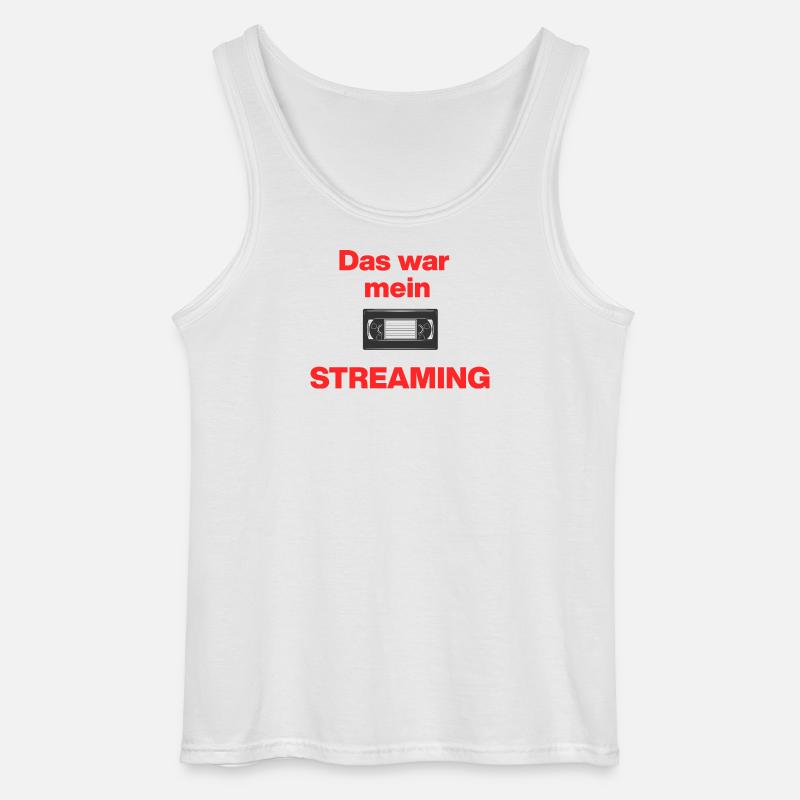 Das war Streaming, Videokasette früher, damals - Gildan Männer Tank Top - Weiß