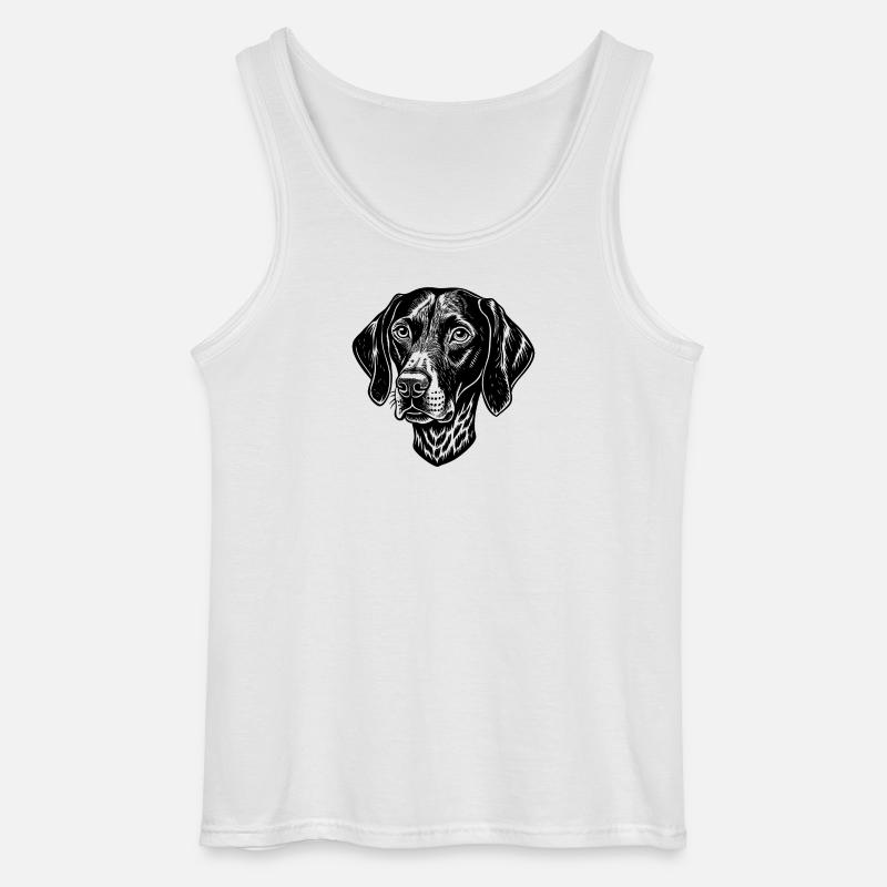 Pointer-Hund - Gildan Männer Tank Top - Weiß