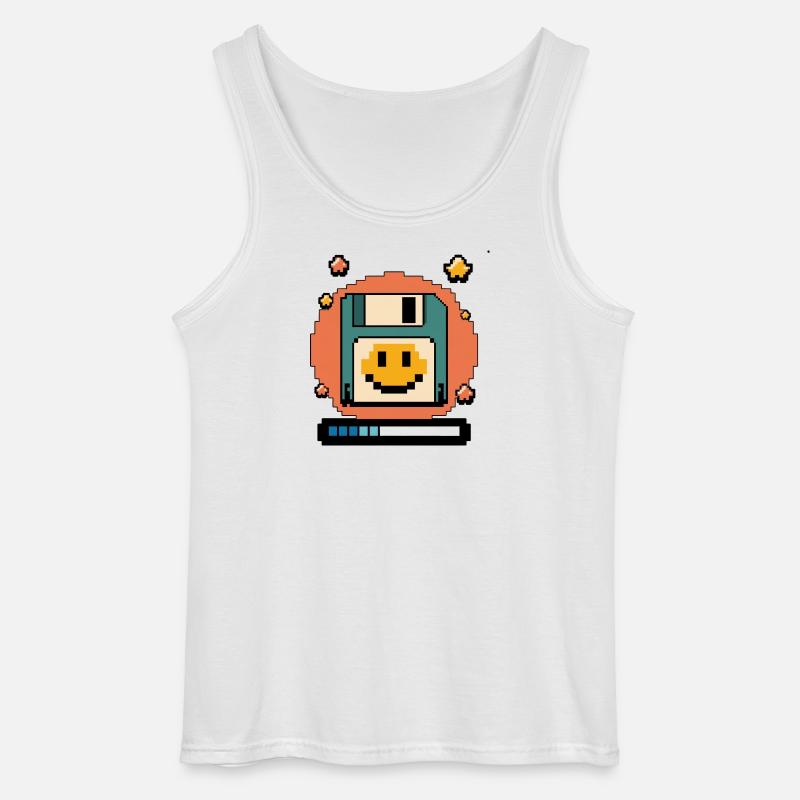 Floppy Disk Retro Internet - Gildan Männer Tank Top - Weiß
