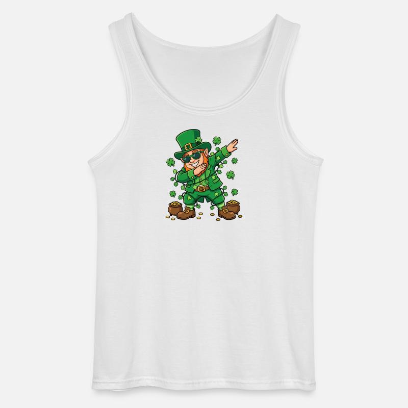 Dabbing Leprechaun St. Patrick's Day Leprechaun - Gildan Männer Tank Top - Weiß