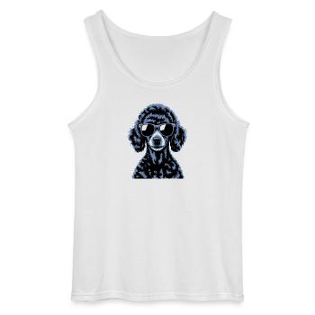 Schwarzer Pudel - Gildan Männer Tank Top - Weiß - Vorne - AI Model Male 185 dark (185cm)