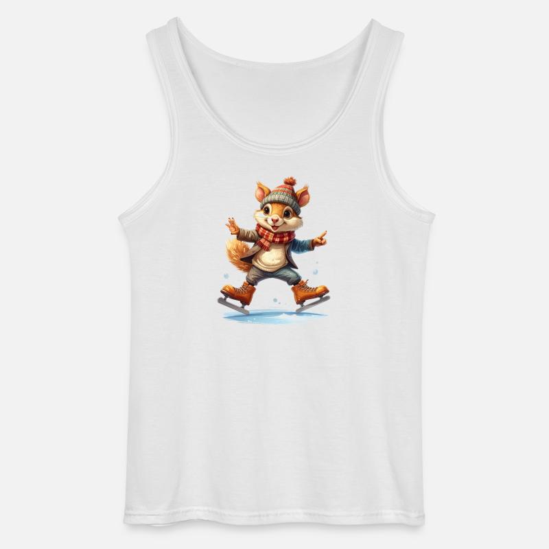 Ein Eichhörnchen fährt Schlittschuh - Gildan Männer Tank Top - Weiß