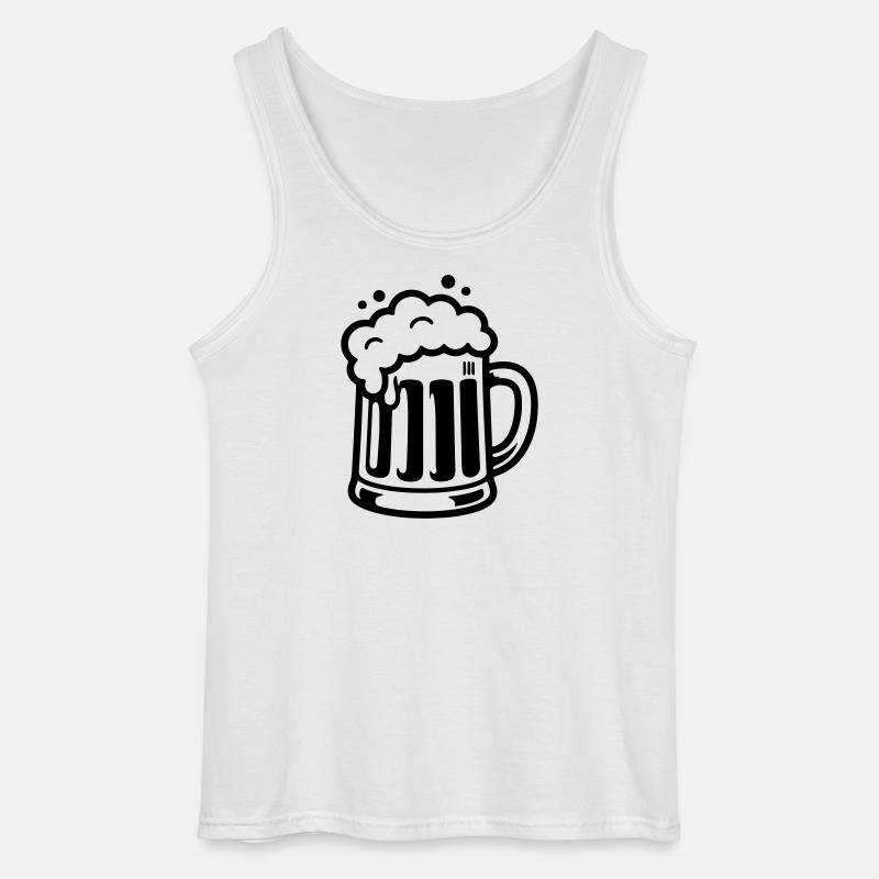 Bierkrug Comic Bier - Gildan Männer Tank Top - Weiß