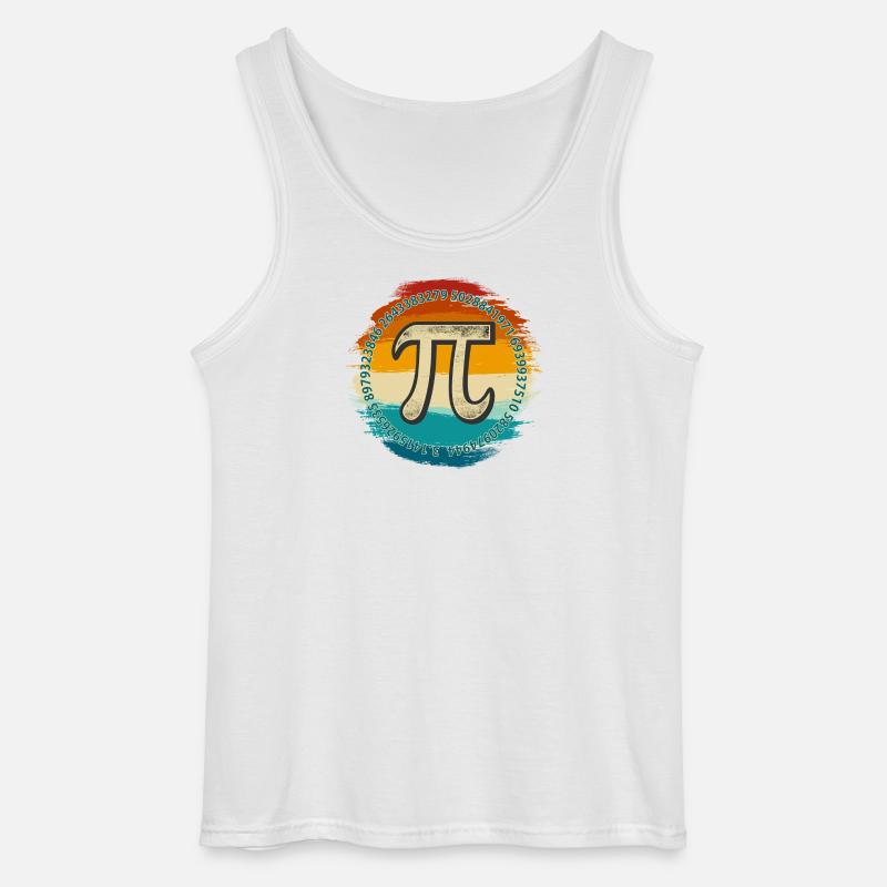 Pi Spectrum Emblem Tee - Gildan Männer Tank Top - Weiß