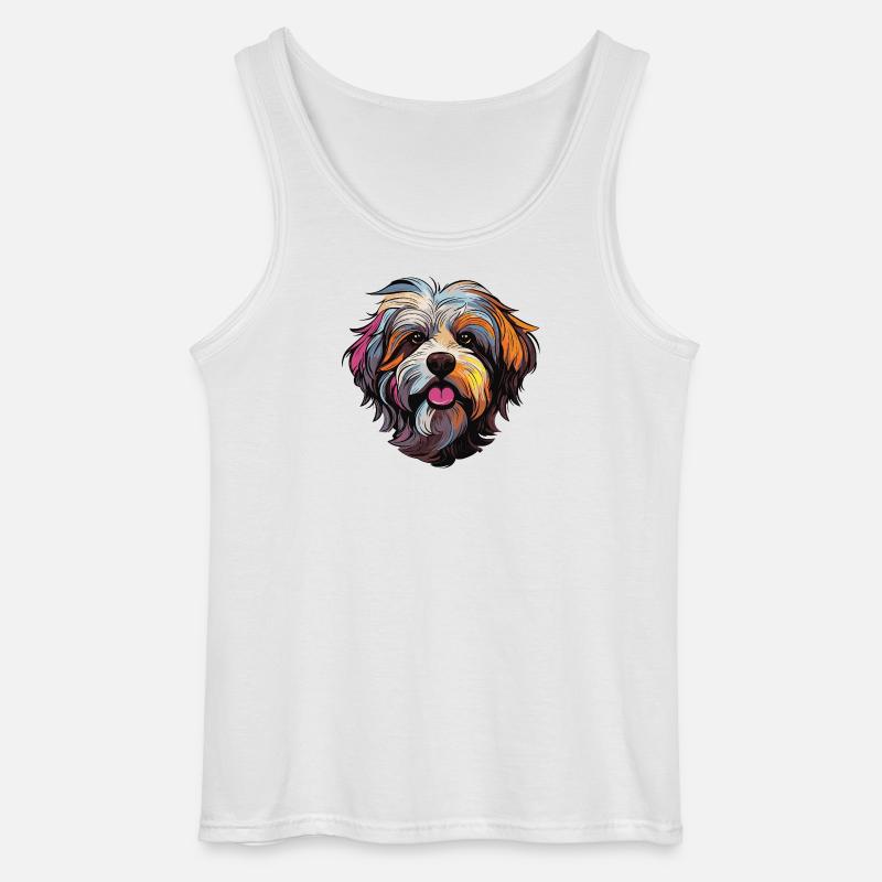hund comic - Gildan Männer Tank Top - Weiß
