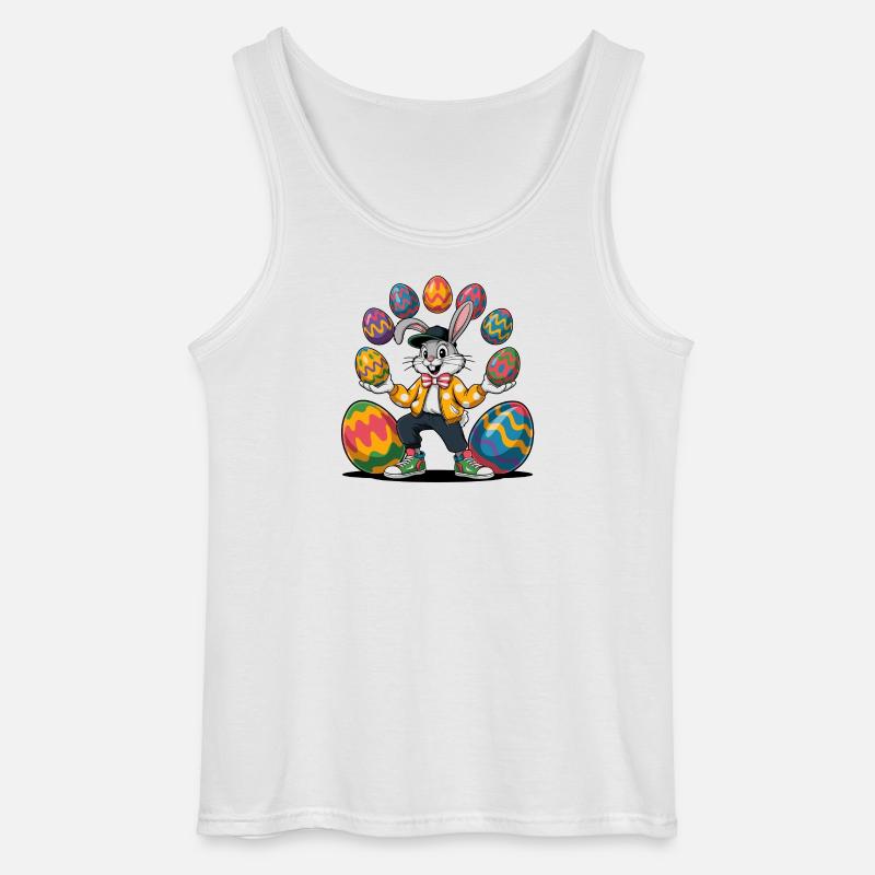 Osterhase mit bunten Eiern - Gildan Männer Tank Top - Weiß