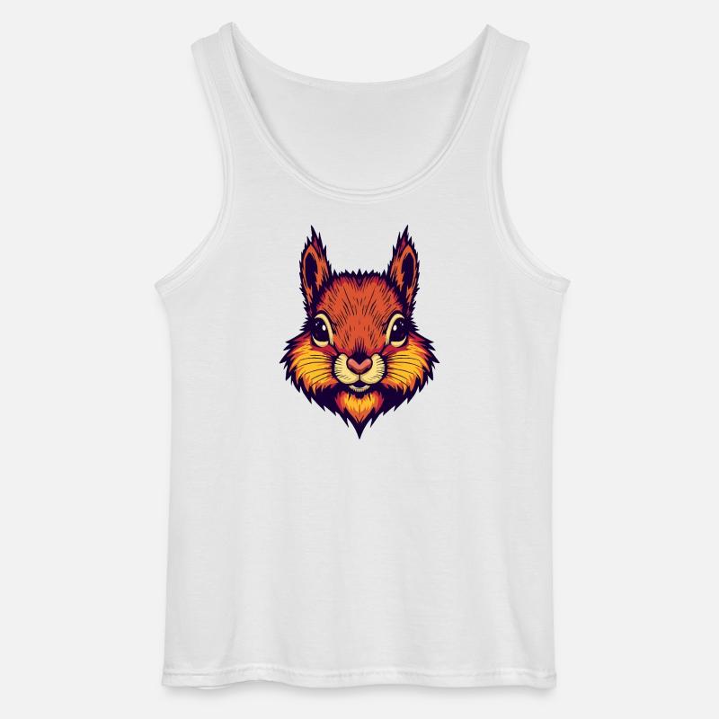 Leuchtend herbstliches Eichhörnchen  - Gildan Männer Tank Top - Weiß