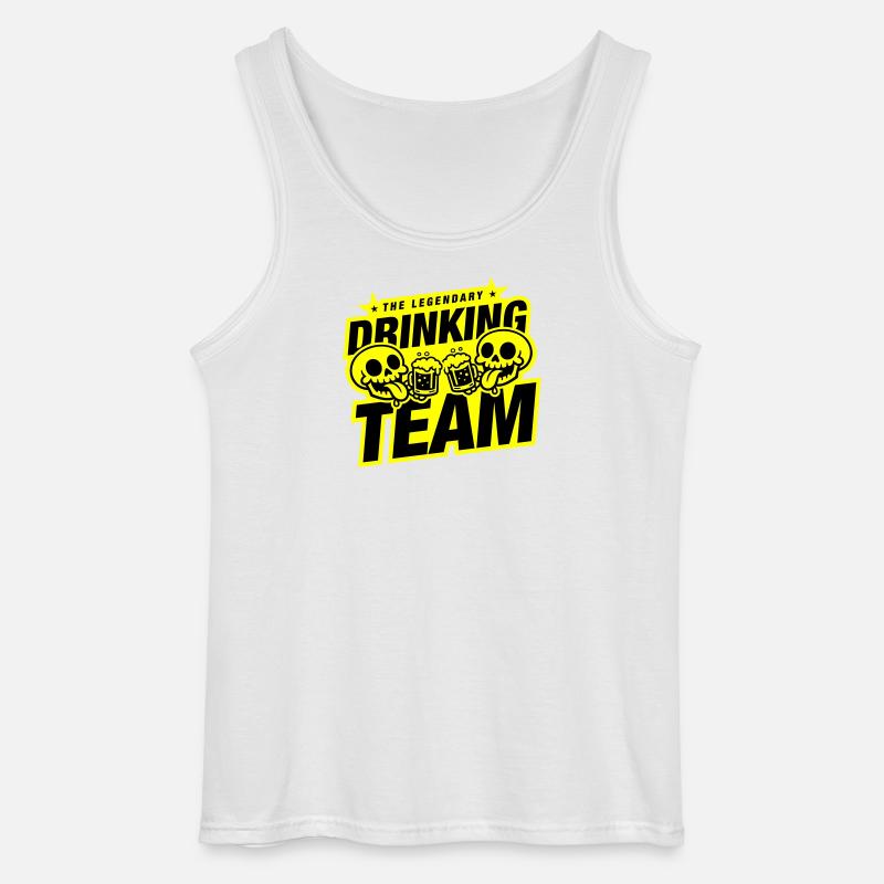 Drinking Team Skelett Bier - Gildan Männer Tank Top - Weiß