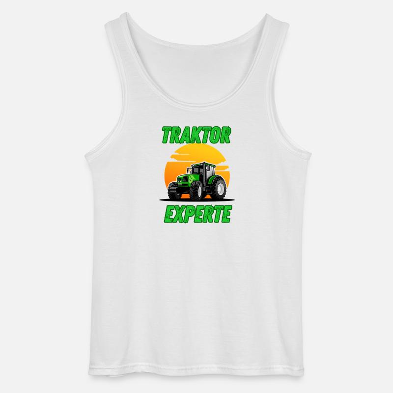 Traktor Experte - Gildan Männer Tank Top - Weiß