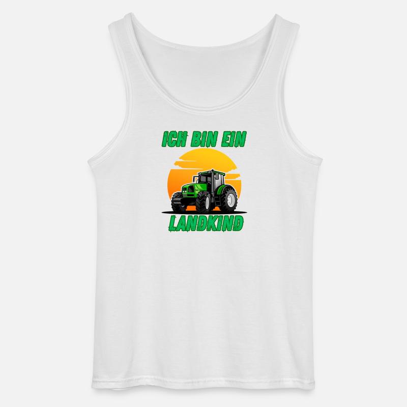 Traktor - Ich bin ein Landkind - Gildan Männer Tank Top - Weiß