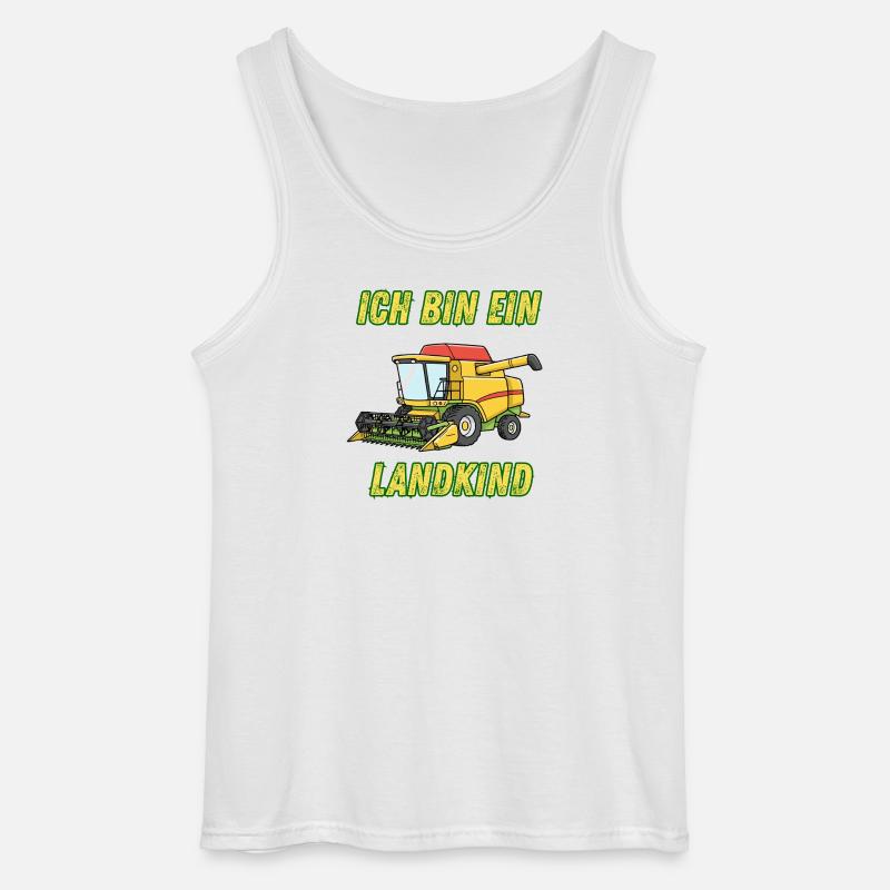 Traktor - Ich bin ein Landkind - Gildan Männer Tank Top - Weiß
