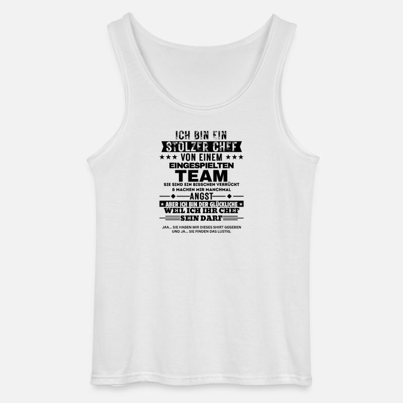 Stolzer Chef von einem eingespielten Team - Gildan Men’s Tank Top - white