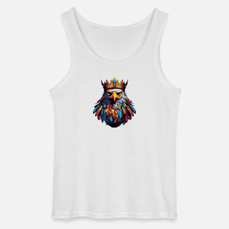 Adler Comic Krone - Gildan Männer Tank Top - Weiß