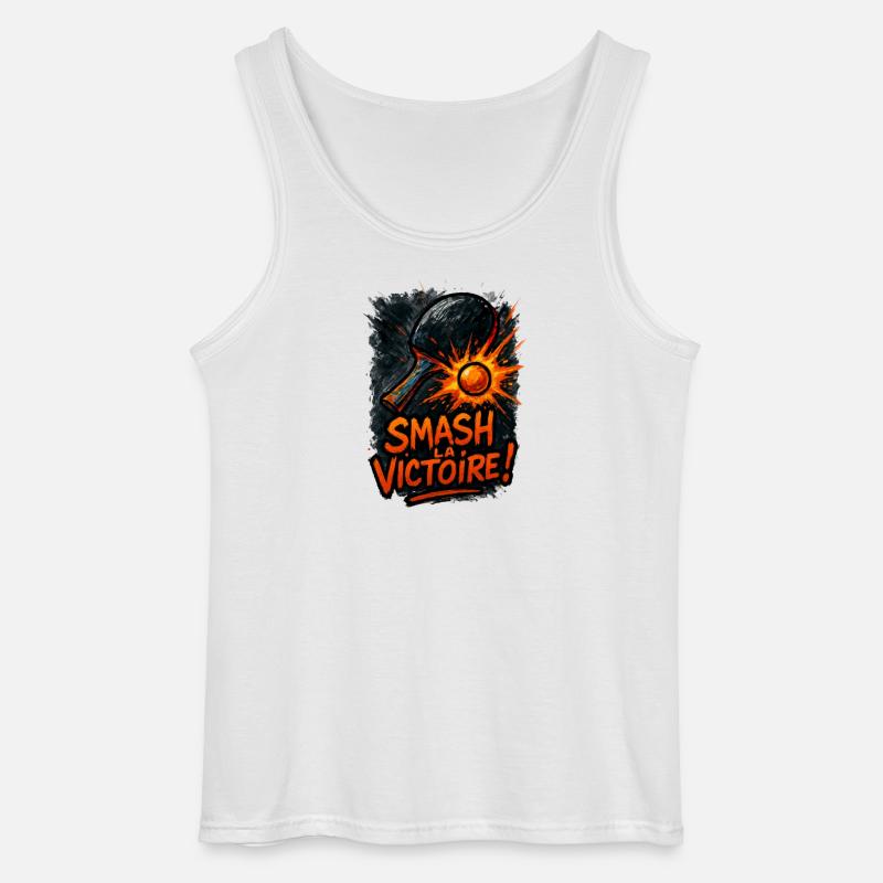 Zerstört den Sieg! Tischtennis - Gildan Männer Tank Top - Weiß