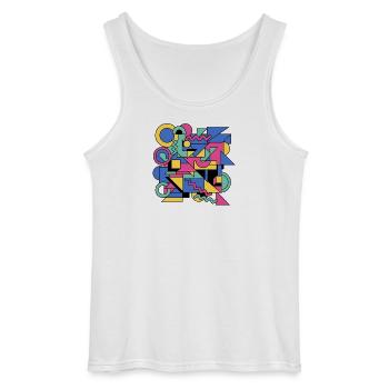 Memphis Geometrie Farbenspiel - Gildan Männer Tank Top - Weiß - Vorne - AI Model Male 185 dark (185cm)