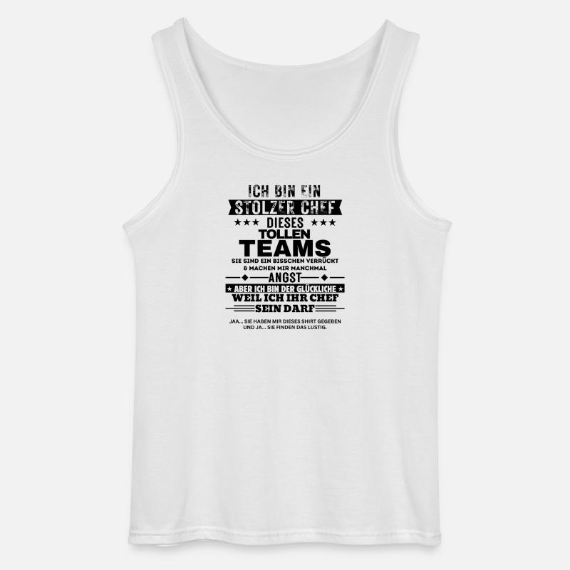 Stolzer Chef dieses tollen Teams - Gildan Männer Tank Top - Weiß