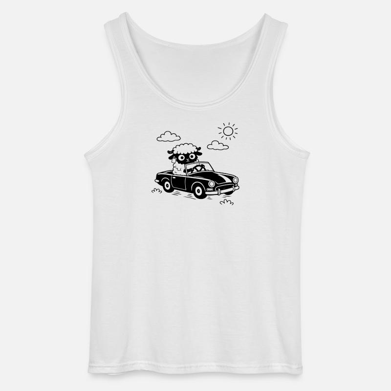 Sheep Cabrio - Gildan Männer Tank Top - Weiß