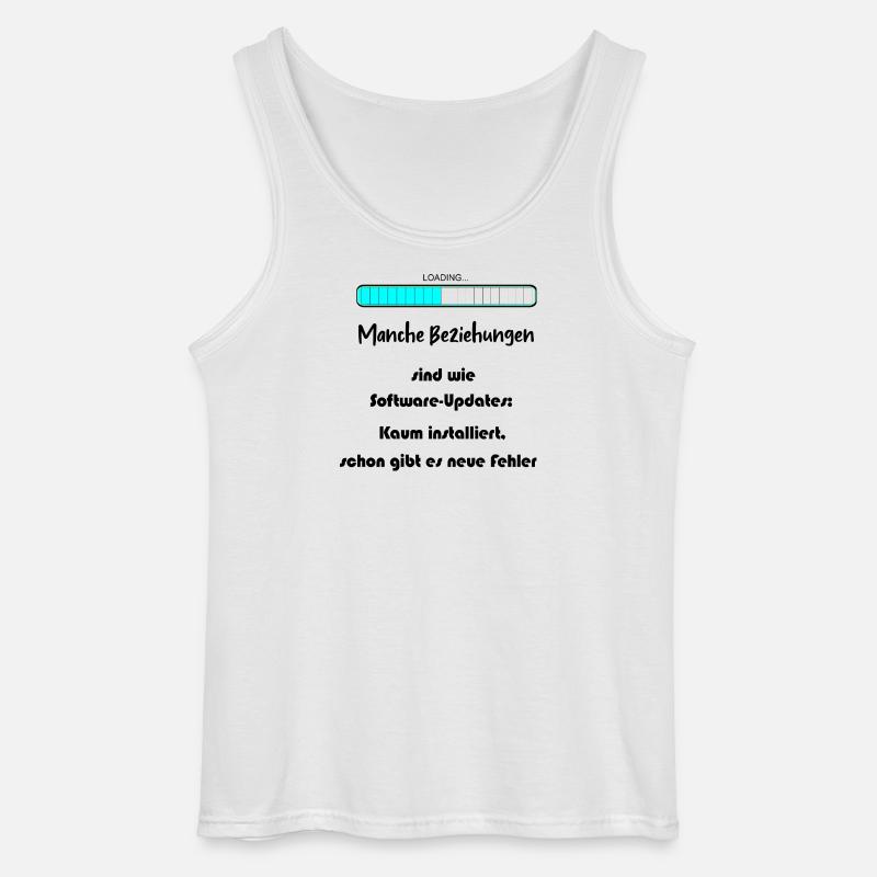 Progress Bar Blue Pattern - Gildan Men’s Tank Top - white