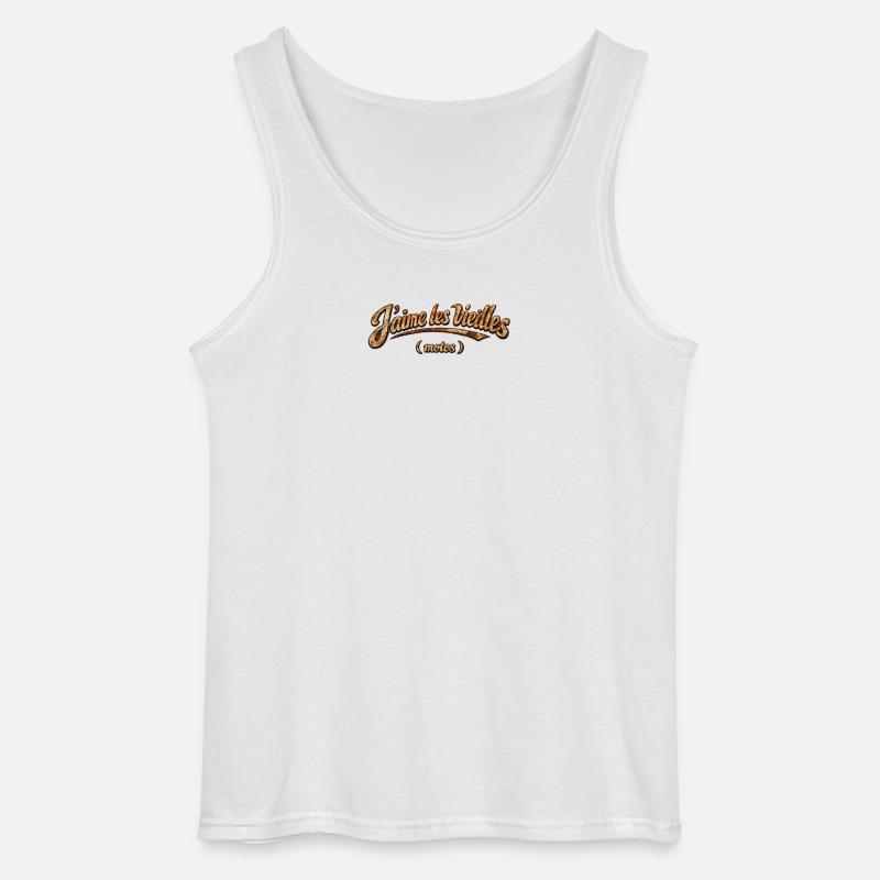 Ich mag alte Rusty-Motorräder - Gildan Männer Tank Top - Weiß