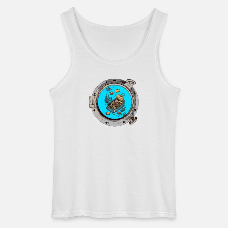 sleeping in a can - Gildan Männer Tank Top - Weiß